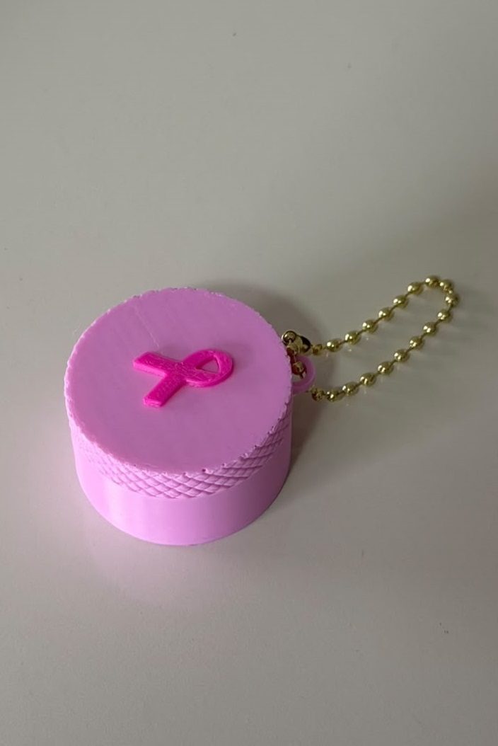 CHAVEIRO PORTA CREME OUTUBRO ROSA