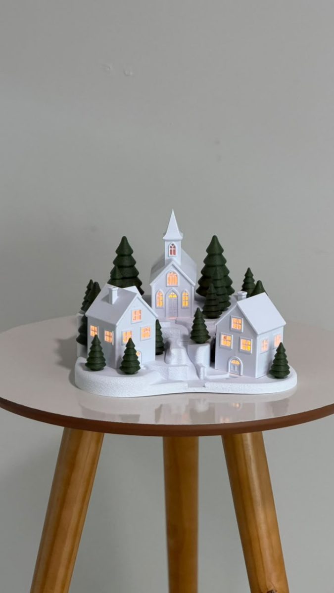 VILA DE NATAL 3D ILUMINADA MINI CIDADE NATALINA